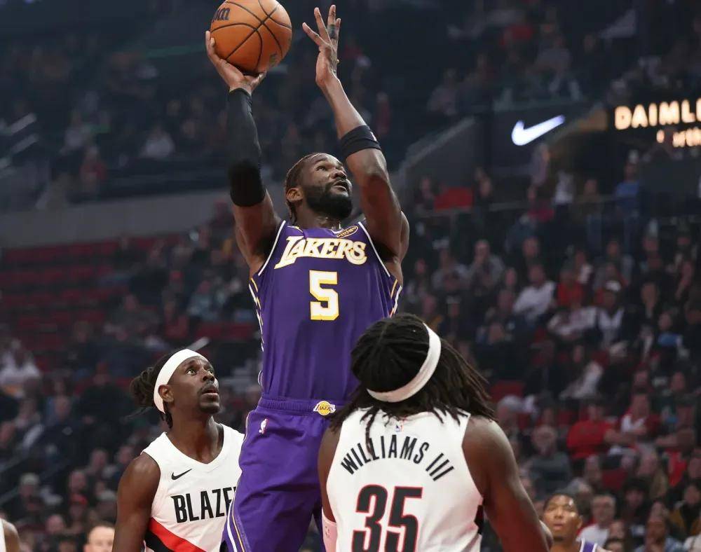 包含nba常规赛湖人123-115轻取开拓者阿夫迪亚33分艾顿29分10板的词条