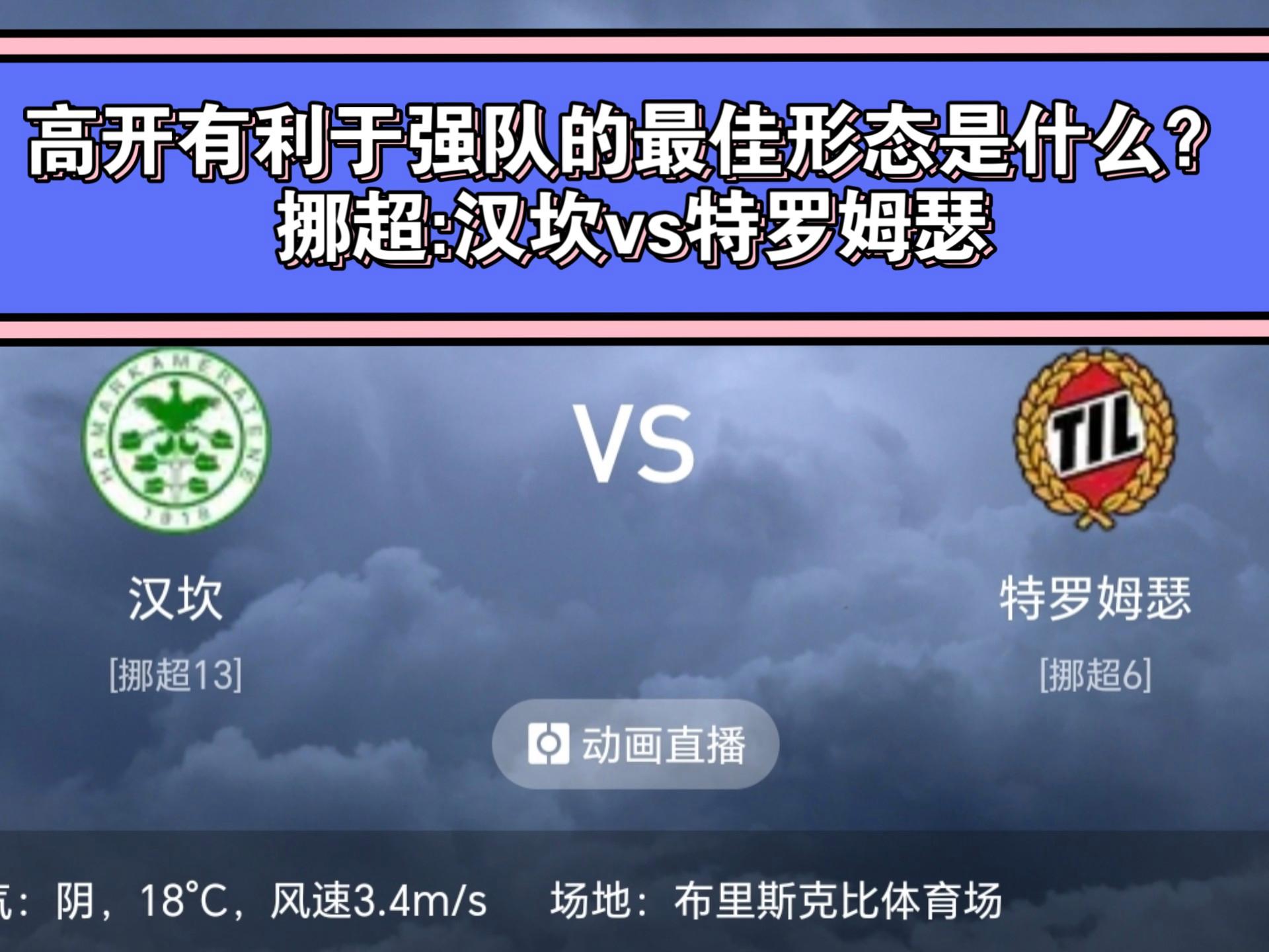 包含挪超汉坎VS布兰足球比赛预测与推荐汉坎近况低迷不堪的词条