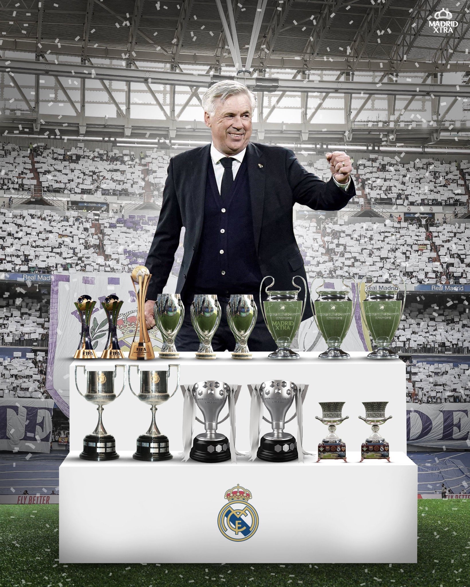 包含巴西球迷祝贺安切洛蒂生日在主场看台贴上祝福的词条